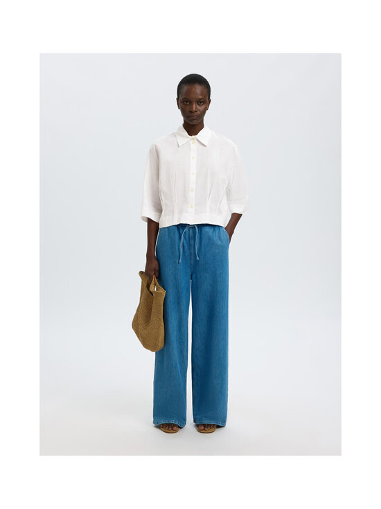 Selected - SlfCleo Regular 3/4 Cropped kreklblūze - BRIGHT WHITE | Stockmann - photo 5