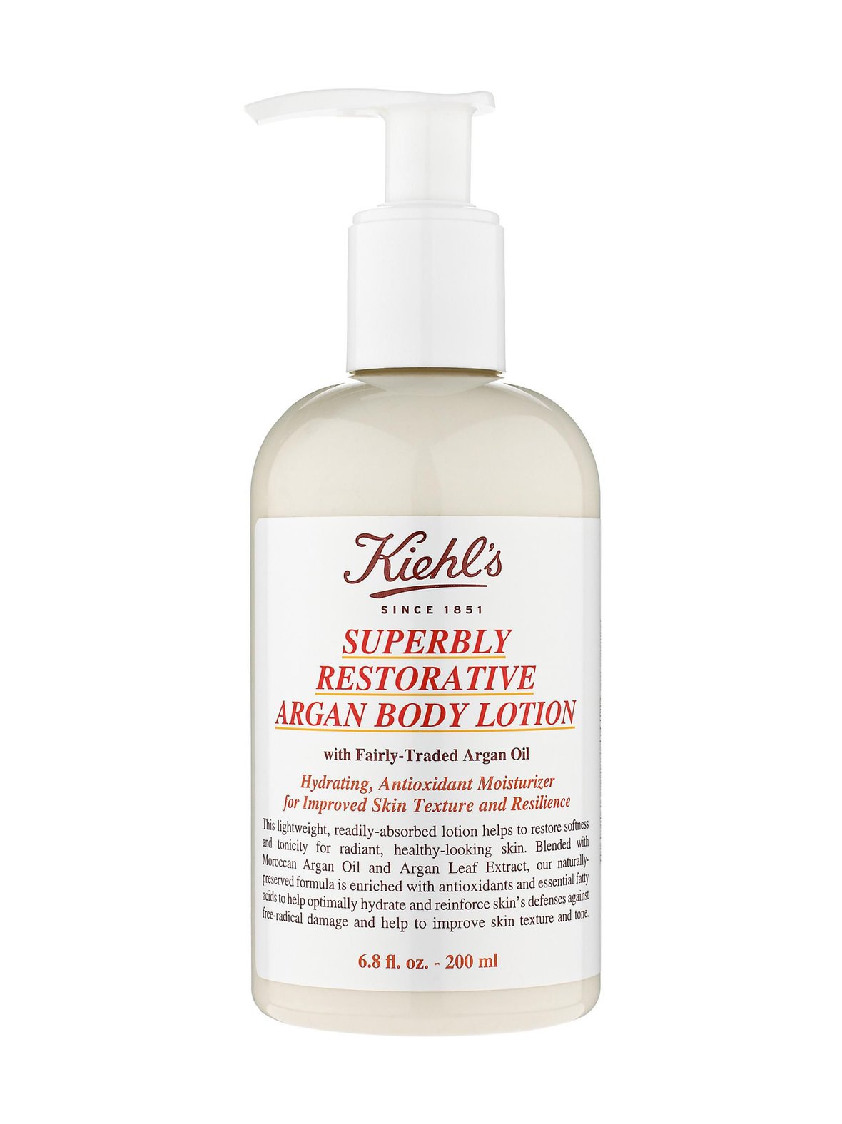 Kiehl's Superbly Restorative Argan Body Lotion vartaloemulsio 200 ml