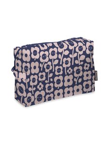 Finlayson - Kukkariemu Mini -toilettilaukku 28 x 20 cm - DARK BLUE/ROSE | Stockmann