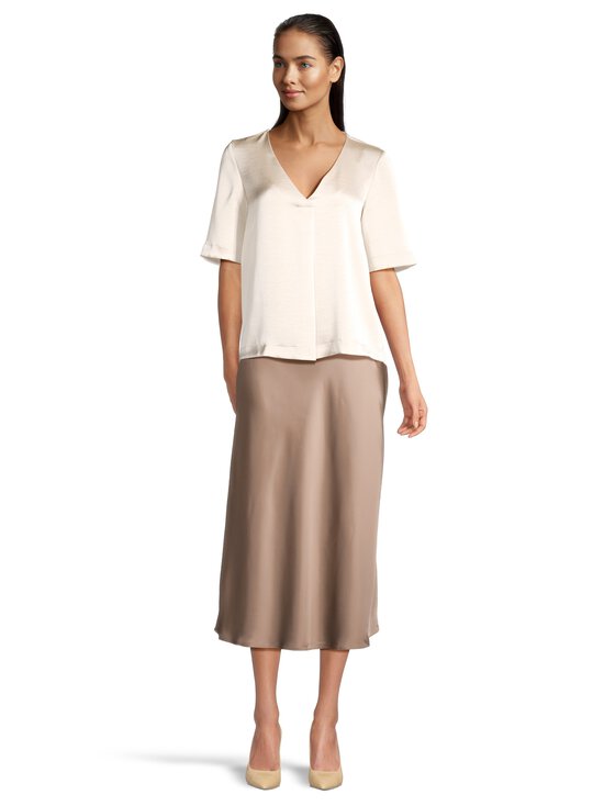 Lauren Ralph Lauren - Sharae Long Mid satīna svārki - TAUPE BROWN | Stockmann - photo 3