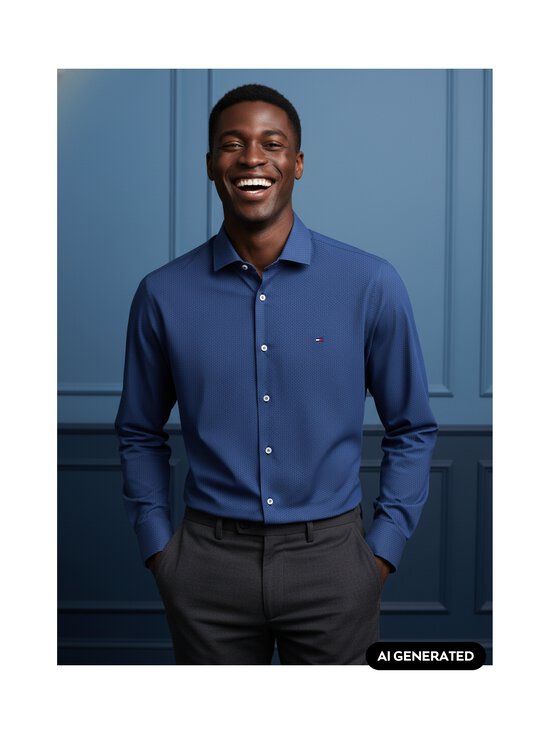 Tommy Hilfiger - Micro Print krekls ar apkakli - DCC CARBON NAVY MULTI | Stockmann - photo 2