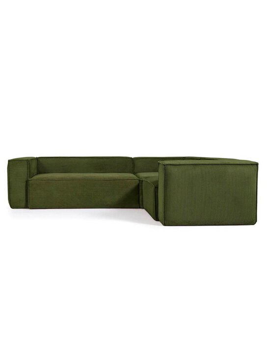 Kave Home - Blok-kulmasohva vihreä vakosametti 290 x 230 cm - GREEN | Stockmann - photo 2
