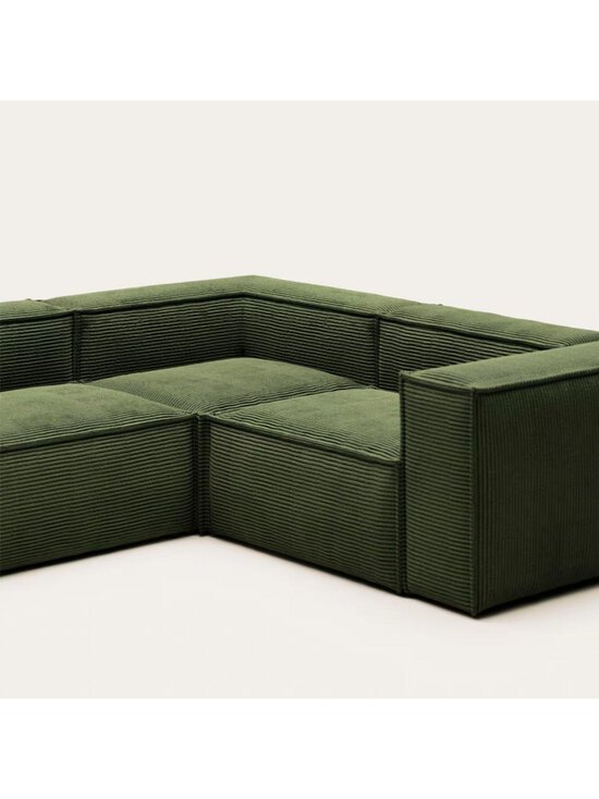 Kave Home - Blok-kulmasohva vihreä vakosametti 290 x 230 cm - GREEN | Stockmann - photo 3