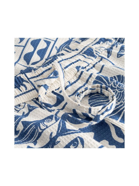 Dedicated - Essingen Loose fit -shortsit - OCEAN SQUARES OAT WHITE | Stockmann - photo 6