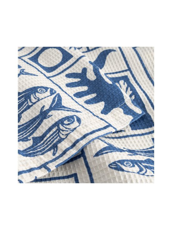 Dedicated - Essingen Loose fit -shortsit - OCEAN SQUARES OAT WHITE | Stockmann - photo 8