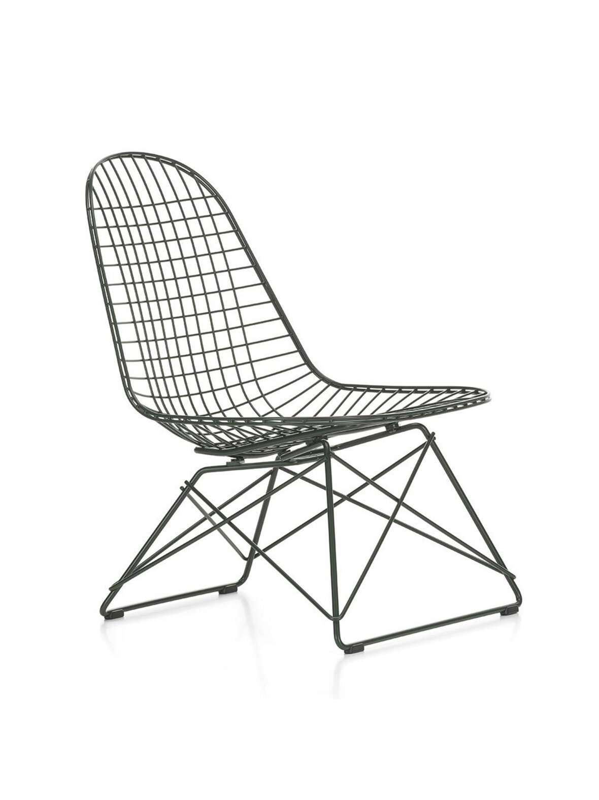Eames lkr wire -tuoli dark green