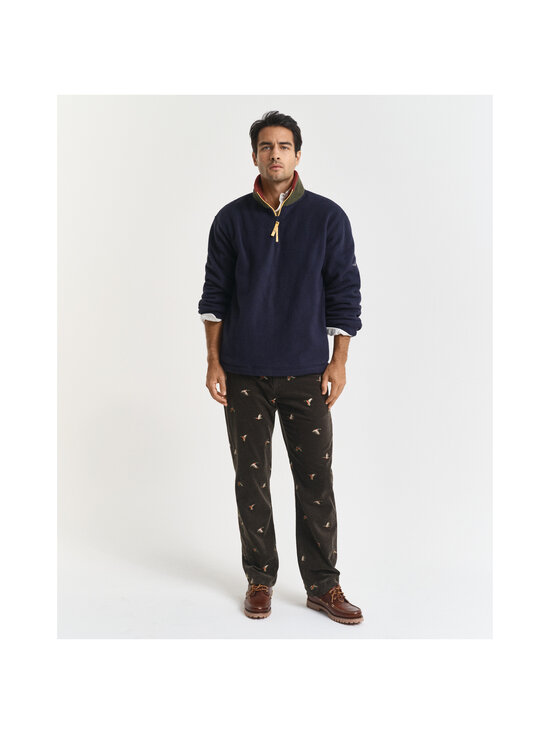 GANT - Straight Fit Embroidery velūra bikses - 368 DARK MOSS GREEN | Stockmann - photo 2