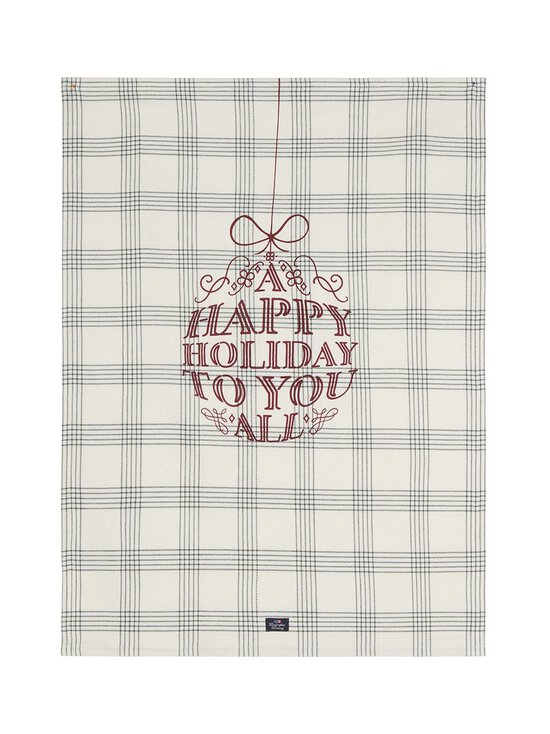 Happy Holiday -keittiöpyyhe 50 x 70 cm