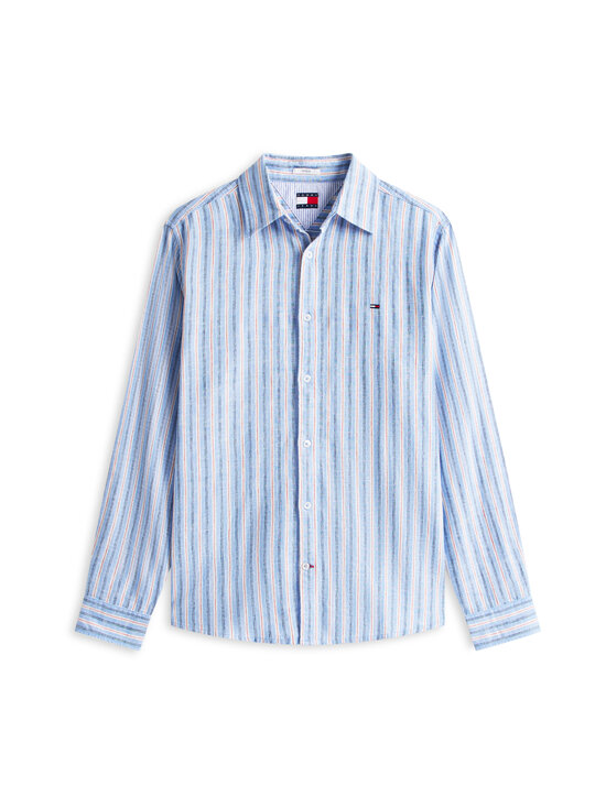Tommy Jeans - Triiksärk Regular Linen Mix - C38 BLUE TWILIGHT STRIPES | Stockmann - photo 1