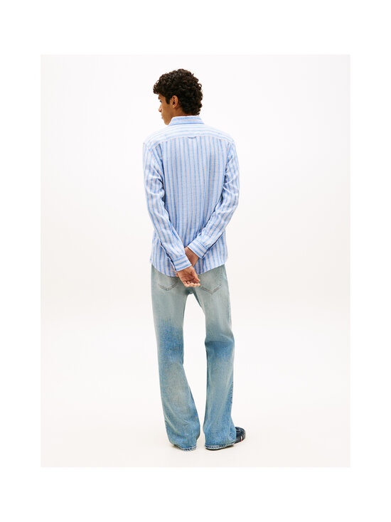 Tommy Jeans - Triiksärk Regular Linen Mix - C38 BLUE TWILIGHT STRIPES | Stockmann - photo 3
