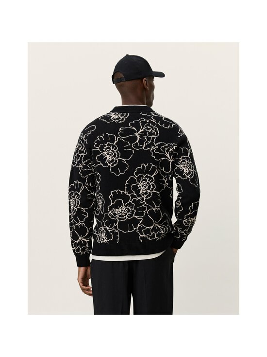 Les Deux - Gaston Poppy Jacquard Flower -puuvillaneule - 100 BLACK | Stockmann - photo 6