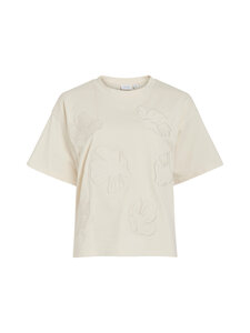 Vila - ViKron Embroidery O-Neck -paita - BIRCH | Stockmann
