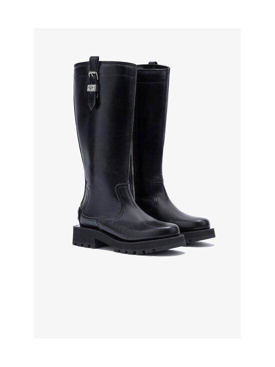 Ganni - Studs High Boot Crinkle Oleatex -saappaat - 099 BLACK | Stockmann - photo 4