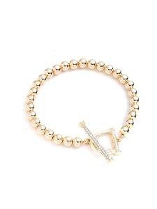Lauren Ralph Lauren - Brass Toggle Bead Flex rokassprādze - GLD/CRY Lauren Ralph Lauren - Brass Toggle Bead Flex rokassprādze - GLD/CRY | Stockmann