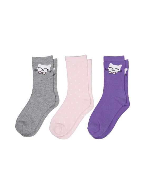Bogi - Jill zeķes 3 iepak. - PURPLE PINK KITTY | Stockmann - photo 2