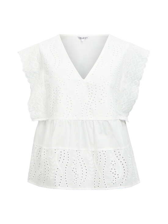 Object - ObjJovanna Lo V-Neck -paita - CLOUD DANCER | Stockmann - photo 1
