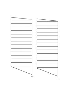 String Furniture - String System -lattiasivupaneelit 2 kpl tummanharmaa 85 x 30 cm - GREY | Stockmann