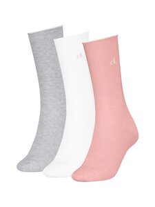 Calvin Klein - Rolltop zeķes 3-pāri - 003 PINK | Stockmann