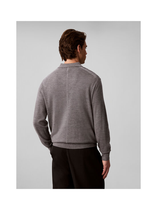Calvin Klein Menswear - Merino Polo -pikeeneule - P7E MEDIUM GREY HTR | Stockmann - photo 5