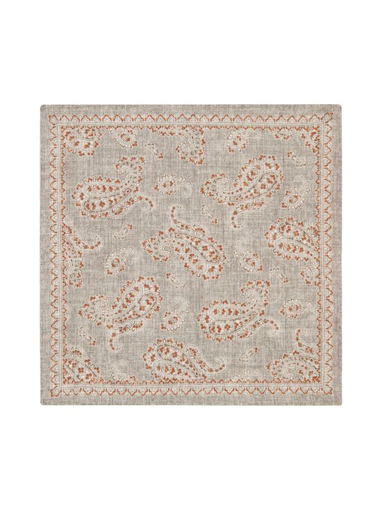 Stockholm Kravatt - Hankie Double Face Paisley Flower -silkkitaskuliina - 4 GREY | Stockmann - photo 1