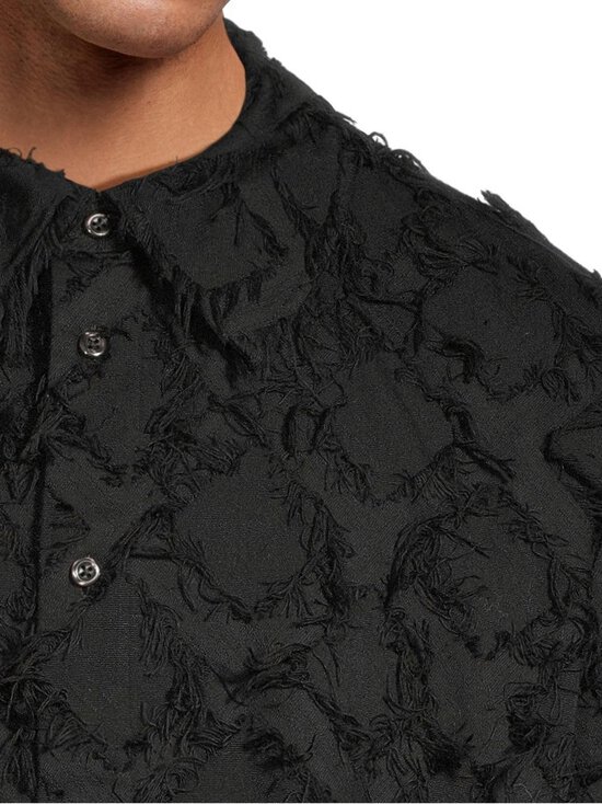 Séfr - Wes-kauluspaita - FRINGED BLACK TWILL - photo 4 Séfr - Wes-kauluspaita - FRINGED BLACK TWILL | Stockmann - photo 4