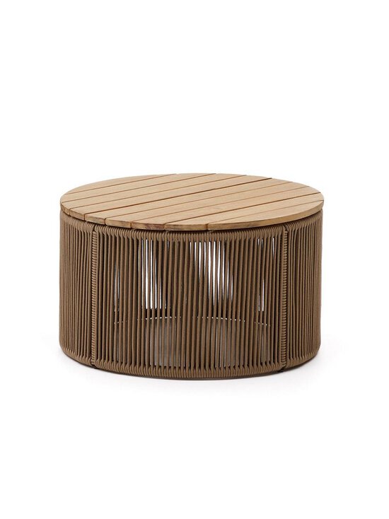 Kave Home - Dandara-sohvapöytä akaasia/beige ⌀ 60 cm - BEIGE | Stockmann - photo 1