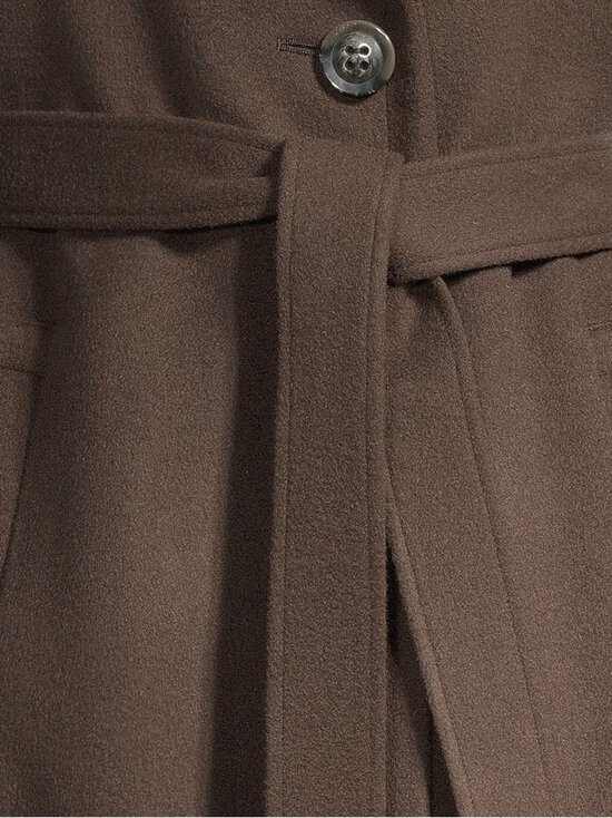 SAND Copenhagen - Clareta Belt Midi -villakangastakki - 294 DARK BROWN | Stockmann - photo 5