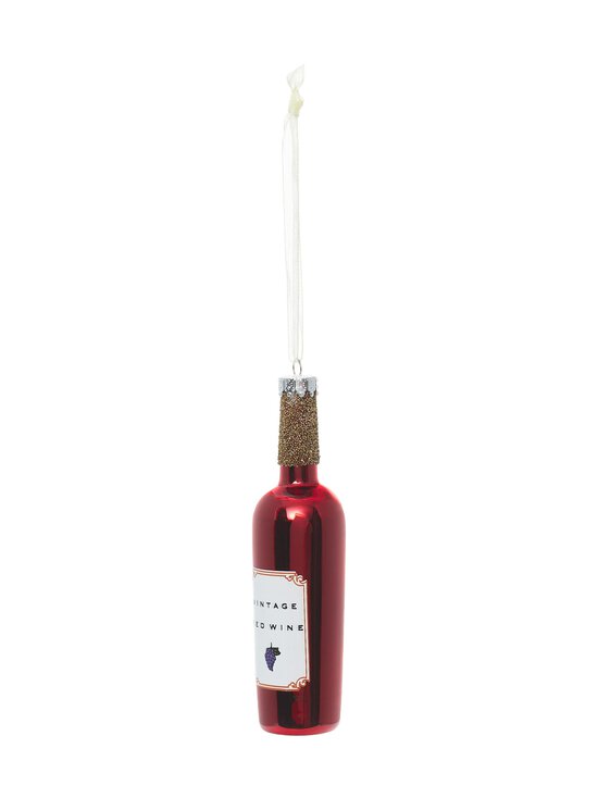 Villa Stockmann - Glass Wine Bottle -joulukoriste - RED | Stockmann - photo 2