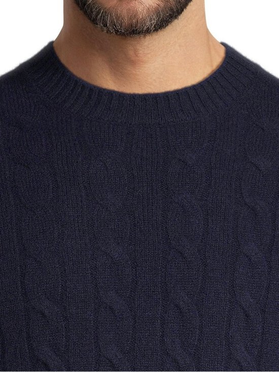 ESSENTIALS by Stockmann - Ossian Soft -palmikkoneule - MIDNIGHT BLUE | Stockmann - photo 4