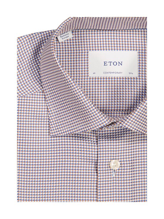 Eton - Contemporary Fit Houndstooth -kauluspaita - 47 ORANGE | Stockmann - photo 2