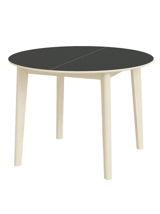 Skovby Möbelfabrik - #120- jatkettava ruokapöytä musta laminaatti / valkoöljytty massiivitammi ⌀ 120 / 147 cm - BROWN | Stockmann - photo 1