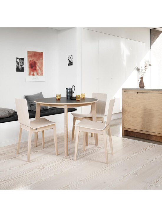 Skovby Möbelfabrik - #120- jatkettava ruokapöytä musta laminaatti / valkoöljytty massiivitammi ⌀ 120 / 147 cm - BROWN | Stockmann - photo 3