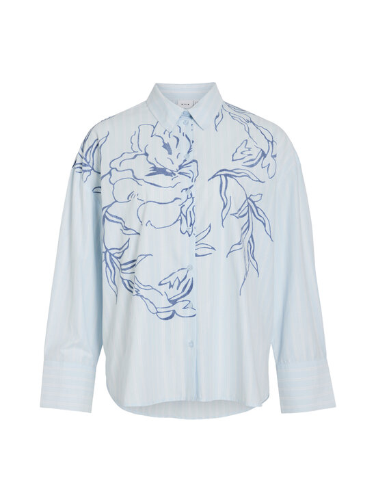 Vila - Viflorina Flock blūze - NANTUCKET BREEZE STRIPES:SNOW WHITE | Stockmann - photo 1