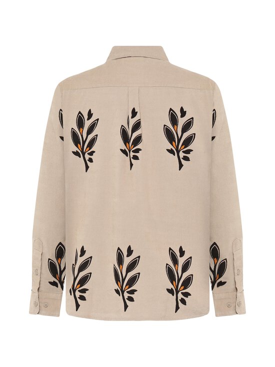 Knowledge Cotton Apparel - Corduroy Printed -samettipaita - 9930 BEIGE | Stockmann - photo 2