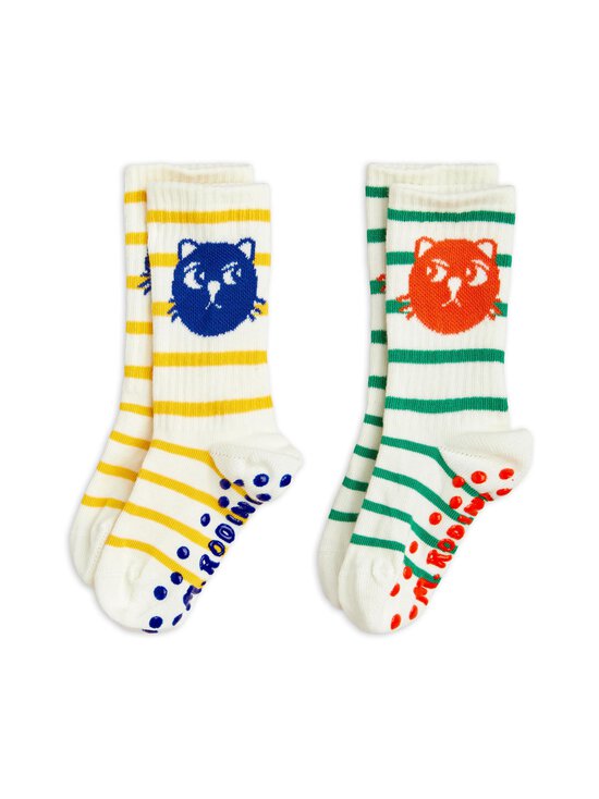 Mini Rodini - Libisemisvastased sokid Cats Stripe, 2 paari - 600 MULTI - photo 1 Mini Rodini - Libisemisvastased sokid Cats Stripe, 2 paari - 600 MULTI | Stockmann - photo 1