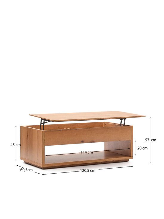 Kave Home - Alguema-sohvapöytä tammi 120 x 60 cm - BROWN | Stockmann - photo 9