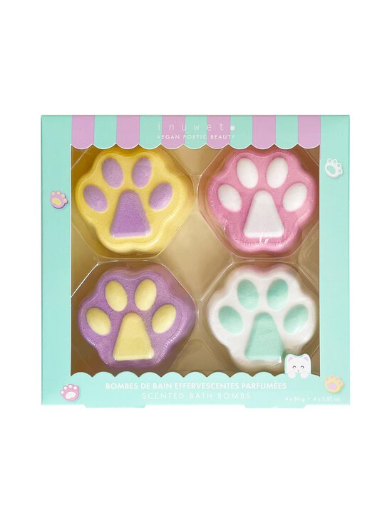 Inuwet - Gift Set Fizzers Cat -kylpypommi 4-pack - PURPLE | Stockmann - photo 1