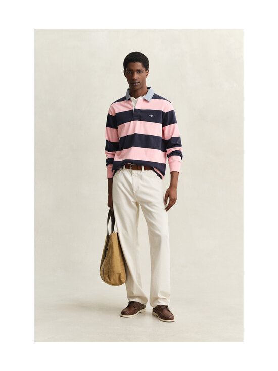 GANT - Regular Chambray Stripe Heavy Rugger polo džemperis - 671 BUBBELGUM PINK | Stockmann - photo 5