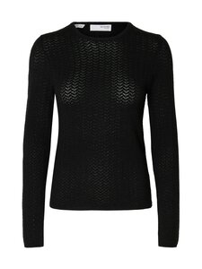 Selected - SlfNaja O-Neck -neulepusero - BLACK | Stockmann