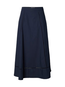 Selected - SlfDelia Ladder Stitch -nilkkapituinen hame - DARK SAPPHIRE | Stockmann