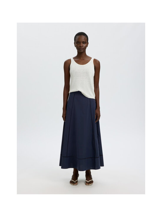 Selected - SlfDelia Ladder Stitch -nilkkapituinen hame - DARK SAPPHIRE | Stockmann - photo 2
