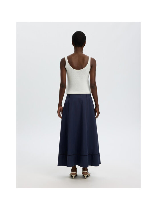 Selected - SlfDelia Ladder Stitch -nilkkapituinen hame - DARK SAPPHIRE | Stockmann - photo 3