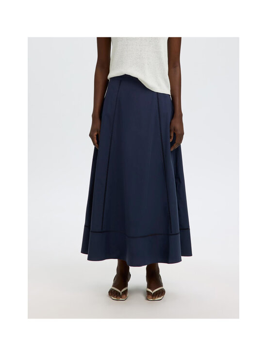 Selected - SlfDelia Ladder Stitch -nilkkapituinen hame - DARK SAPPHIRE | Stockmann - photo 4