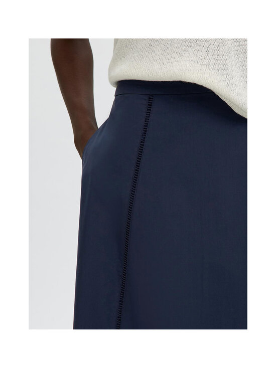 Selected - SlfDelia Ladder Stitch -nilkkapituinen hame - DARK SAPPHIRE | Stockmann - photo 6