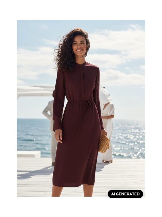Filippa K - Half Placket kleita - DARK BURGUNDY | Stockmann - photo 2