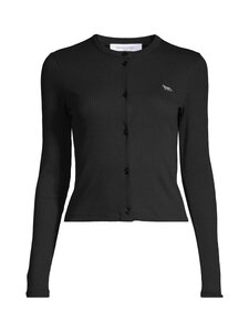 Maison Kitsuné - Ribbed Baby -neuletakki - P199 BLACK | Stockmann