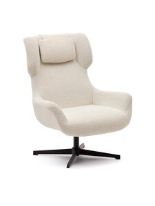 Kave Home - Zalina-nojatuoli, valkoinen buklee-kangas - VALKOINEN | Stockmann