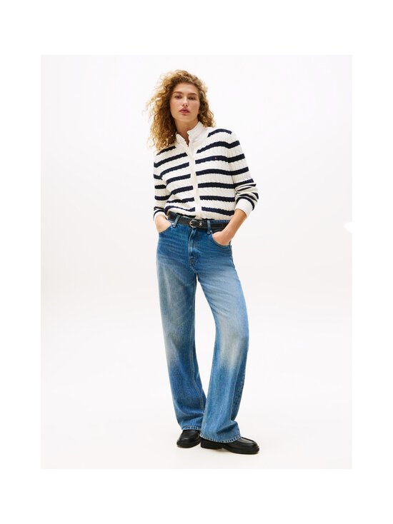 Tommy Hilfiger - Palmikkoneuletakki - 0FG IVORY SILK/DARK NIGHT NAVY STP - photo 2 Tommy Hilfiger - Palmikkoneuletakki - 0FG IVORY SILK/DARK NIGHT NAVY STP | Stockmann - photo 2