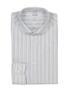 Olymp - Body Fit Level 5 Stripe -kauluspaita - 00 WEISS | Stockmann