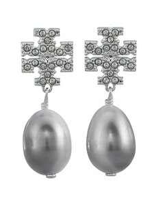 Tory Burch - Kira Pavé Pearl Drop -korvakorut - TORY SILVER / PEARL Tory Burch - Kira Pavé Pearl Drop -korvakorut - TORY SILVER / PEARL | Stockmann